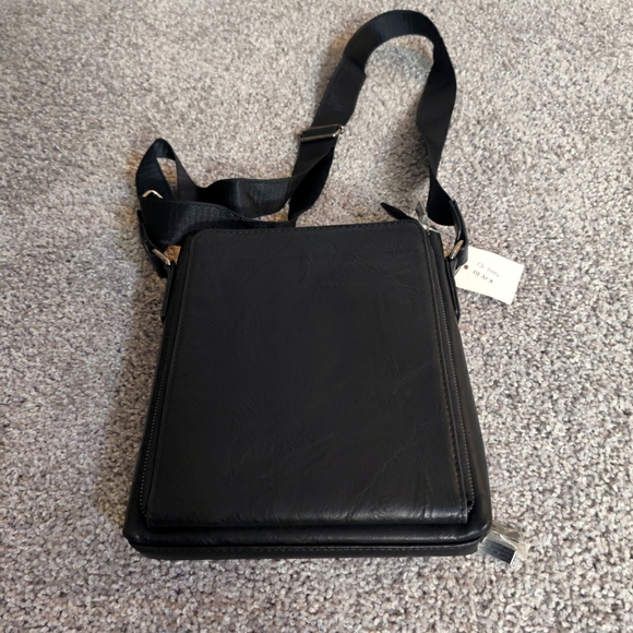 Unisex Leather Side Bag - Picture 1 of 5